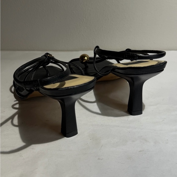 Like new Dolce Vita Black Strappy Heels with Gold Accents sz 7 - Picture 4 of 8